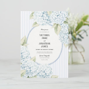 Convite de Casamento Vintage com Listras de Hortên