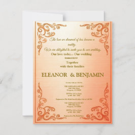 Convite de Casamento Vintage Elegante – Ornato F