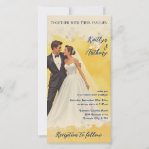 Convite de Casamento Vintage Estilo Belle Époque