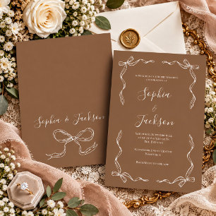 Convite de Casamento Vintage Francês com Fita Marr