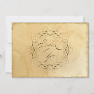 Convite de Casamento Vintage Manchado de Chá 1 - B