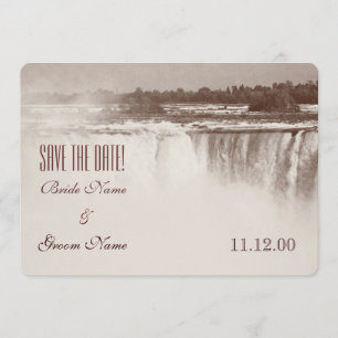 Convite de casamento Vintage Niagara Falls