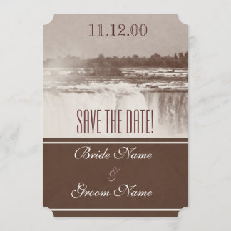 Convite de casamento Vintage Niagara Falls