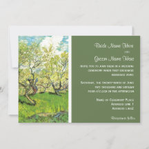 Convite de casamento vintage, Pomar em Flor