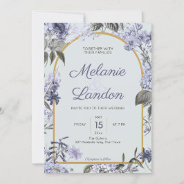 Convite de casamento violeta de Elegante