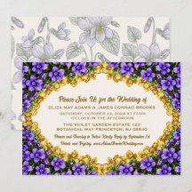 Convite de Casamento Violeta de Nova Jersey