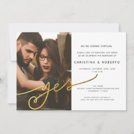 Convite de Casamento Virtual com Foto Geométrico D