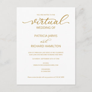 Convite de Casamento Virtual Simples e Elegante