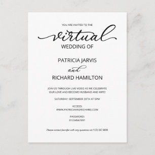 Convite de Casamento Virtual Simples e Elegante