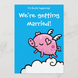 convite de casamento voador