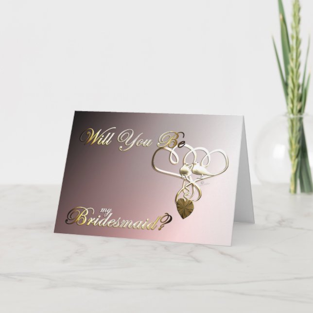 Convite de casamento Você seria minha Dama de Honr (Frente)