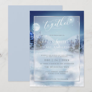 Convite de casamento  Watercolor Winter Wonderland