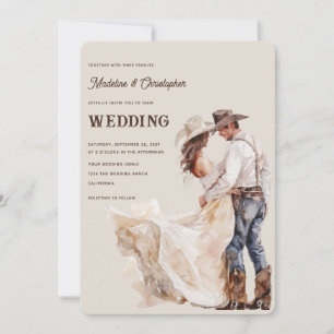 Convite de Casamento Western Ranch