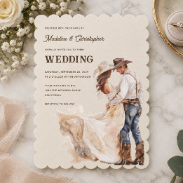 Convite de Casamento Western Ranch