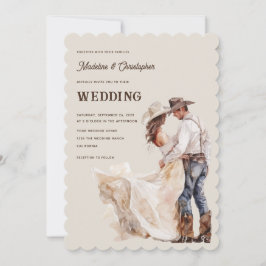 Convite de Casamento Western Ranch