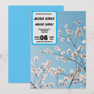 Convite de Casamento Wildflower Gatefold, Pretty W