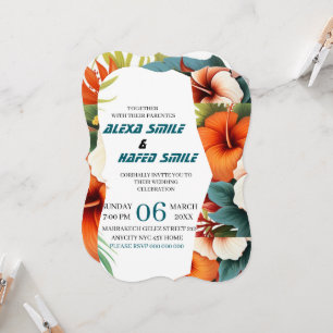 Convite de Casamento Wildflower Gatefold, Pretty W