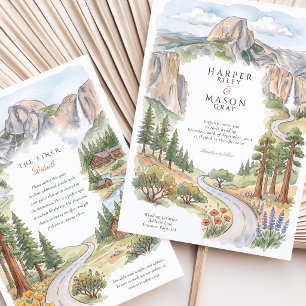 Convite de Casamento Yosemite Park Half Dome El Ca