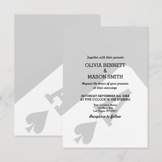 Convite De Casino Viva Las Vegas (Frente/Verso)