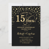 Convite de Celebração de 15 Anos de Aniversário Go