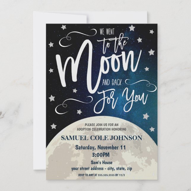 Convite de Celebração de Adoção (Frente)