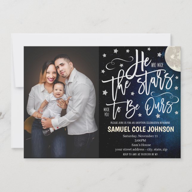 Convite de Celebração de Adoção (Frente)