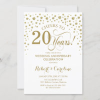 Convite de Celebração de Aniversário de 20 Anos Go