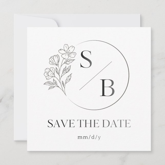 Convite de Celebração de Casamento Elegante (Frente)
