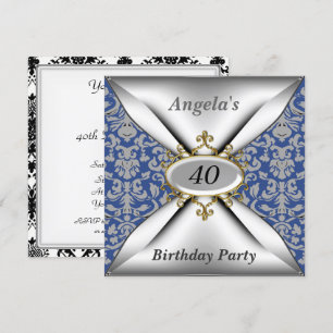 Convite de Celebração de Festa de Aniversário Dama