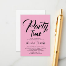Convite de Celebração de Formatura Party Time