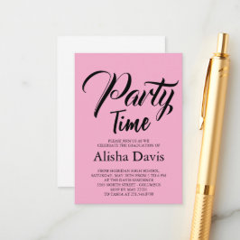 Convite de Celebração de Formatura Party Time