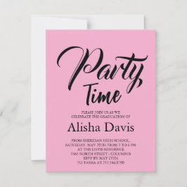 Convite de Celebração de Formatura Party Time