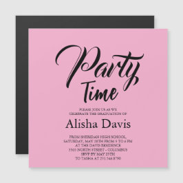 Convite de Celebração de Formatura Party Time