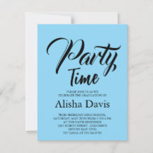 Convite de Celebração de Formatura Party Time