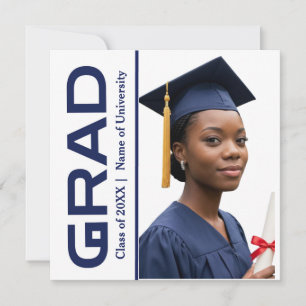 Convite de Celebração de Graduação Confete Azul Br