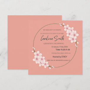 Convite de Celebração de Noiva para Ser Personaliz