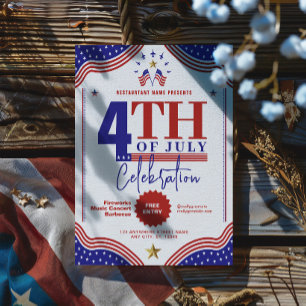 Convite de Celebração do 4 de Julho Desenho Patrió
