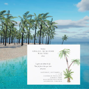 Convite de Celebração Tropical da Vida