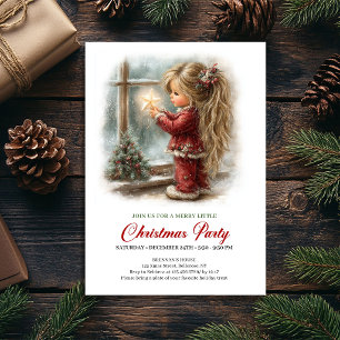 Convite de Cena de Inverno Vintage de Natal com Ga