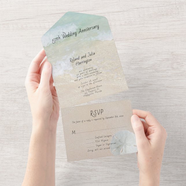 Convite de Cerimônia de Aniversário de Casamento à (Tearaway)