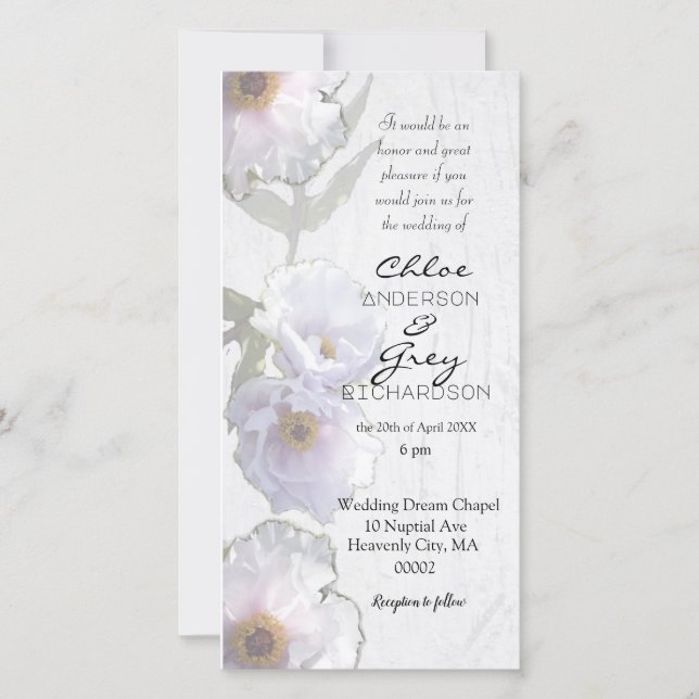 Convite de Cerimônia de Casamento Corrigido com pe (Frente)