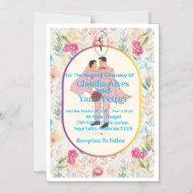 Convite de Cerimônia de Casamento Personalizado 