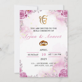 Convite de Cerimônia Roka, Editável