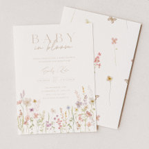 Convite de Chá de Bebê Baby In Bloom