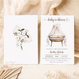 Convite de Chá de Bebê Baby in Bloom Boho Neutro