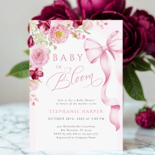 Convite de Chá de Bebê Baby In Bloom Spring 