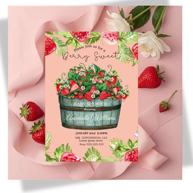 convite de chá de bebê baby shower doce como fruta (Criador carregado)