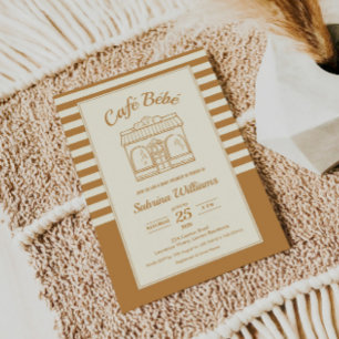 Convite de Chá de Bebê CAFÉ BÉBÉ
