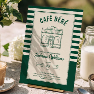 Convite de Chá de Bebê CAFÉ BÉBÉ GREEN COFFEE