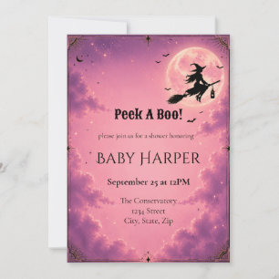 Convite de Chá de Bebê Celestial de Halloween   Ro